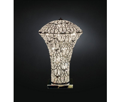 Лампа, модель «LAMPADA DA TAVOLO LED EXCLAMATION ARABESQUE CE ACCIAIO/VETRO INTAGLIATO»