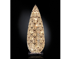 Лампа, модель «LAMPADA SMALL FLAME ARABESQUE CE ACCIAIO/VETRO INTAGLIATO»