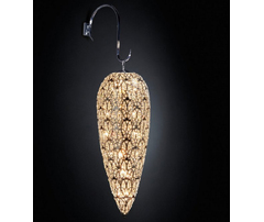Бра, модель «LAMPADA DA PARETE HEARTBEAT ARABESQUE ACCIAIO/VETRO INTAGLIATO CE»