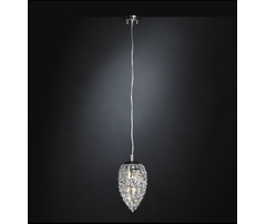 Люстра, модель «LAMPADA SOSPENSIONE LED EGG SMALL ARABESQUE ACCIAIO/VETRO INTAGLIATO»