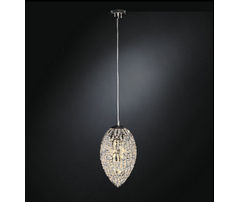 Люстра, модель «LAMPADA SOSPENSIONE LED EGG MEDIUM ARABESQUE ACCIAIO/VETRO INTAGLIATO CE»