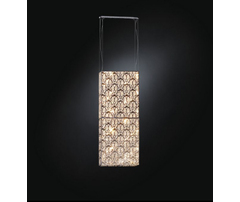 Люстра, модель «LAMPADA A SOSPENSIONE LED RECTANGULAR ARABESQUE VERTICALE ACCIAIO/VETRO INTAGLI»