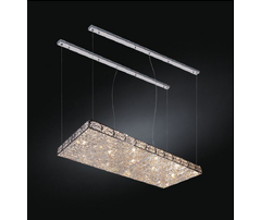 Люстра, модель «LAMPADA A SOSPENSIONE LED RECTANGULAR ARABESQUE ORIZZONTALE ACCIAIO/VETRO INTAG»