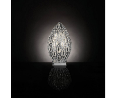 Лампа, модель «LAMPADA DA TAVOLO LED EGG ARABESQUE ACCIAIO /VETRO ITAGLIATO CE»