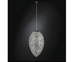 Люстра, модель «LAMPADA SOSPENSIONE EGG ARABESQUE ACCIAIO/VETRO INTAGLIATO CE»