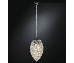 Люстра, модель «LAMPADA SOSPENSIONE EGG ARABESQUE ACCIAIO/VETRO INTAGLIATO CE»