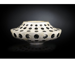 Ваза, модель «BOWL OVATION KABIBE CRACKING/ACCIAIO»