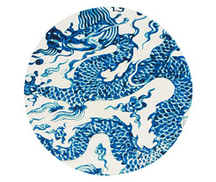 Ковер «CHAINA BLUE WHITE CHAIN STITCH»