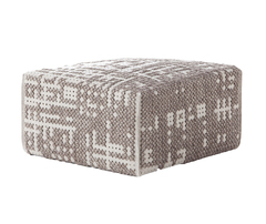 Пуф, модель «CANEVAS SQUARE ABSTRACT SILVER»