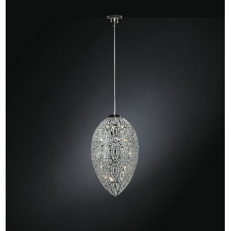 Люстра, модель «LAMP. SOSP. LED EGG ARABESQUE ACCIAIO/VETRO INT. CE»
