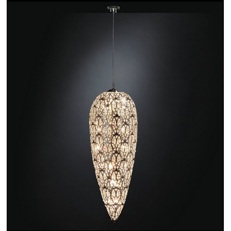 Люстра, модель «LAMPADA SMALL SENSATION ARABESQUE CE ACCIAIO/VETRO INTAGLIATO»