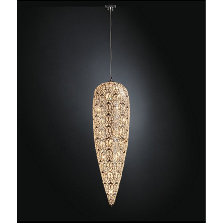 Люстра, модель «LAMPADA LED BIG SENSATION ARABESQUE CE ACCIAIO/VETRO INTAGLIATO»