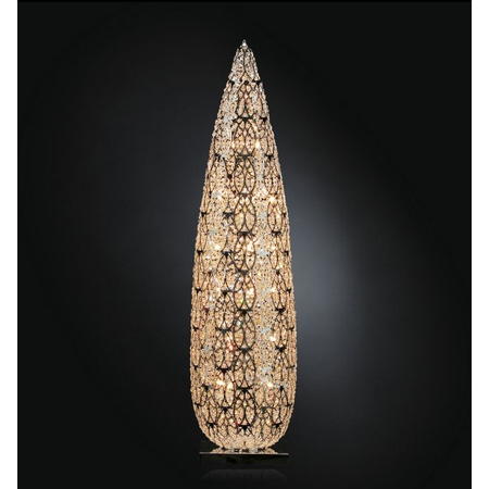 Лампа, модель «LAMPADA LED BIG FLAME ARABESQUE CE ACCIAIO/VETRO INTAGLIATO»