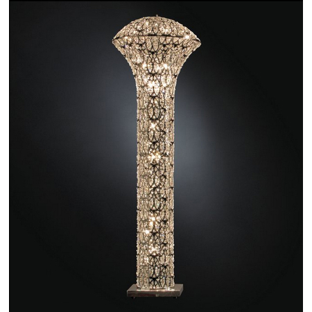 Торшер, модель «LAMPADA DA TERRA LED EXCLAMATION ARABESQUE CE ACCIAIO/VETRO INTAGLIATO»