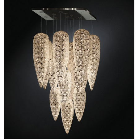 Люстра, модель «SOSPENSIONE LED LIGHTFALL ARABESQUE 17 LAMPADE CE»