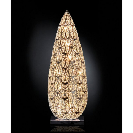Лампа, модель «LAMPADA LED SMALL FLAME ARABESQUE CE ACCIAIO/VETRO INTAGLIATO»