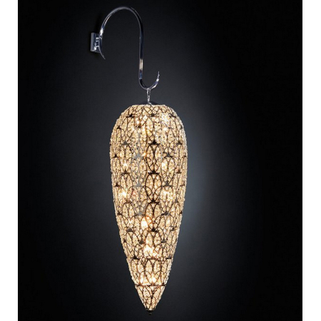 Бра, модель «LAMPADA DA PARETE HEARTBEAT ARABESQUE ACCIAIO/VETRO INTAGLIATO CE»