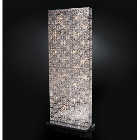 Торшер, модель «FLOOR LAMP RECTANGULAR ARABESQUE SEPARE ACCIAIO/VETRO INTAGLIATO CE»