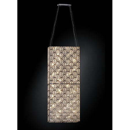 Люстра, модель «LAMPADA A SOSPENSIONE RECTANGULAR ARABESQUE VERTICALE ACCIAIO/VETRO INTAGLI»