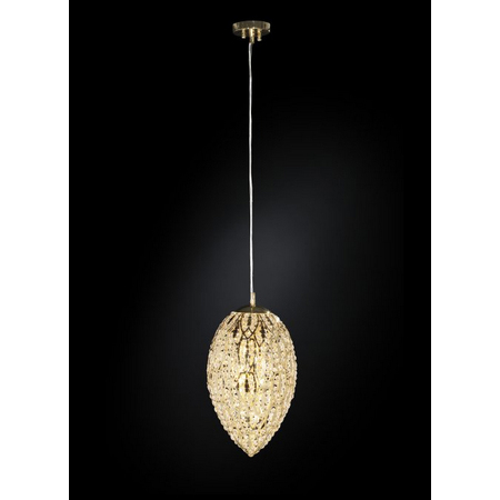 Люстра, модель «LAMPADA GOLD SOSPENSIONE EGG MEDIUM ARABESQUE ACCIAIO/VETRO INTAGLIATO CE»