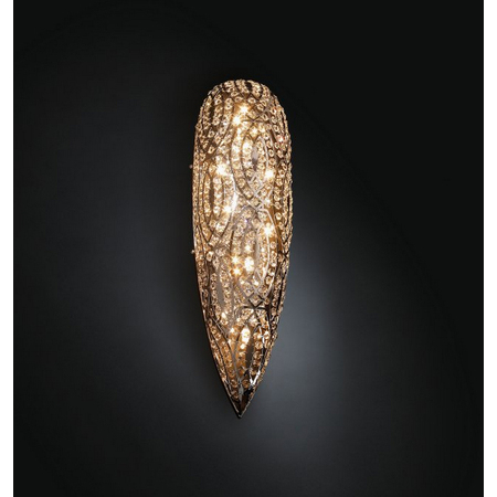 Бра, модель «LAMPADA DA PARETE LED DROP SMALL ARABESQUE ACCIAIO/VETRO INTAGLIATO CE»