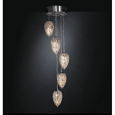Люстра, модель «SOSPENSIONE GOLD SMALL LIGHTFALL ARABESQUE 5 LAMPADE CE»