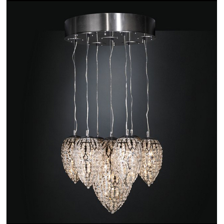Люстра, модель «SOSPENSIONE GOLD SMALL LIGHTFALL ARABESQUE 7 LAMPADE CE»