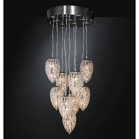 Люстра, модель «SOSPENSIONE SMALL LIGHTFALL ARABESQUE 9 LAMPADE CE»