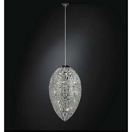 Люстра, модель «LAMPADA SOSPENSIONE EGG LED ARABESQUE ACCIAIO/VETRO INTAGLIATO CE»