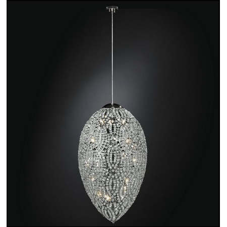 Люстра, модель «LAMPADA SOSPENSIONE EGG ARABESQUE ACCIAIO/VETRO INTAGLIATO CE»