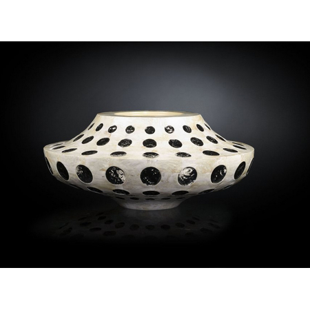 Ваза, модель «BOWL OVATION KABIBE CRACKING/ACCIAIO»