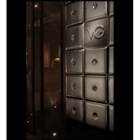 Постер, Декоративная панель, модель «QUADROTTO DA PARETE BOUTONNE ECO-PELLE METALLIZZATA»