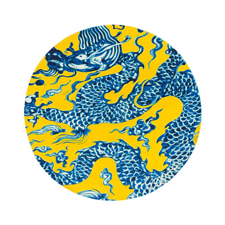 Ковер «CHAINA BLUE YELLOW CHAIN STITCH»