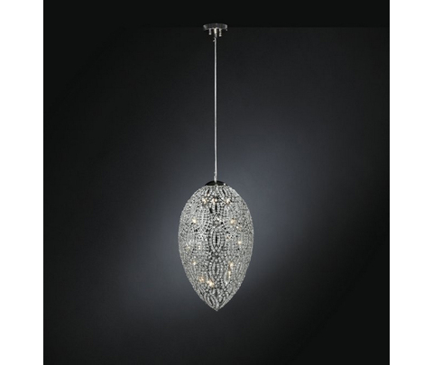 Люстра, модель «LAMP. SOSP. EGG ARABESQUE ACCIAIO/VETRO INT. CE»