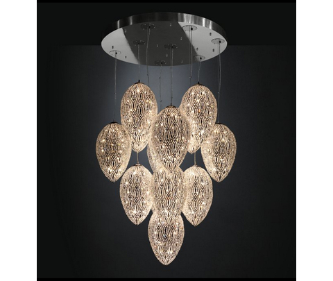 Люстра, модель «LAMPADARIO EGGS 90 GRAPPOLO 14 LAMPADE ARABESQUE CE»