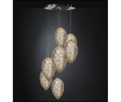 Люстра, модель «LAMPADARIO LED EGGS 90 GRAPPOLO 7 LAMPADE ARABESQUE CE»