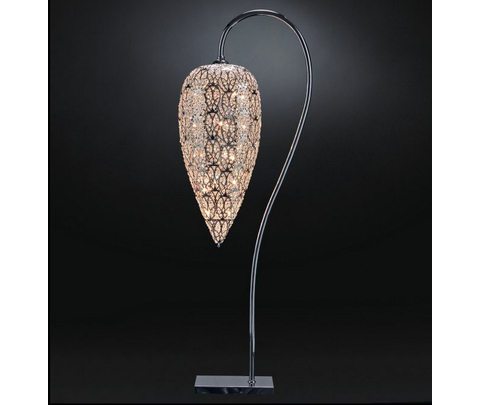 Торшер, модель «LAMPADA DA TERRA LED HEARTBEAT ARABESQUE CE ACCIAIO/VETRO INTAGLIATO»