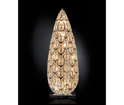 Лампа, модель «LAMPADA SMALL FLAME ARABESQUE CE ACCIAIO/VETRO INTAGLIATO»
