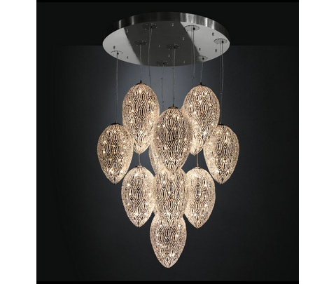 Люстра, модель «LAMPADARIO LED EGGS 75 GRAPPOLO 14 LAMPADE ARABESQUE CE»