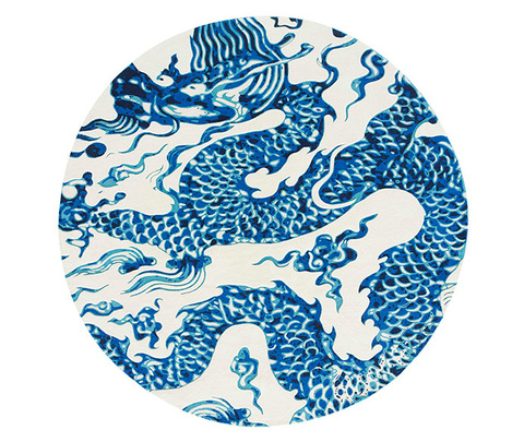 Ковер «CHAINA BLUE WHITE CHAIN STITCH»