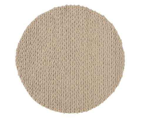 Круглый ковер, модель «HAND LOOM TRENZAS IVORI»