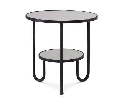 Приставной столик, модель «TUBULAR SIDE TABLE - LEATHER»