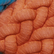 KNITTED STOOL ORANGE 5
